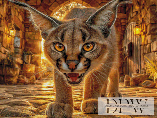 Angry Caracal by CreatiVart 100x75cm mit 150 Farben DPW-2840