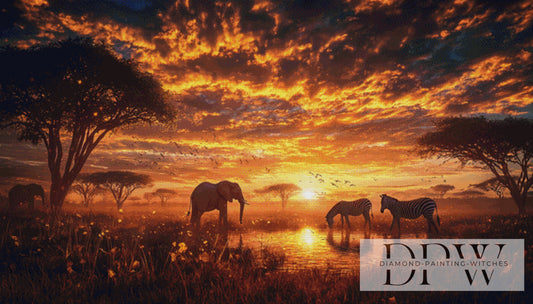 African Savannah by ellufija 140x80cm mit 120 Farben DPW-2854