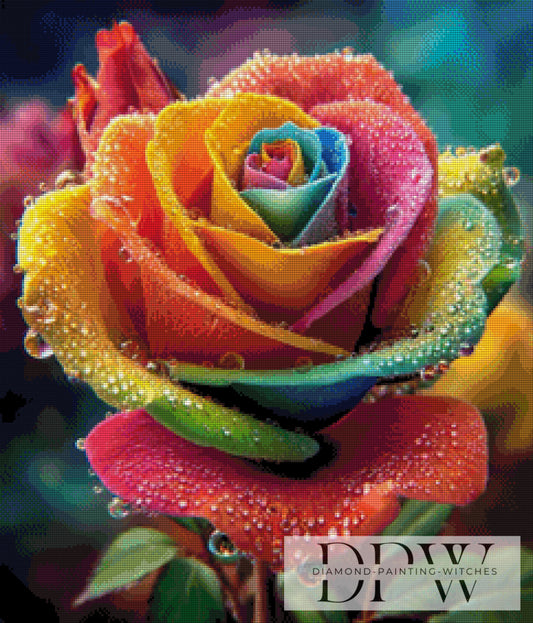 Wunderrose by QN 60x70cm mit 330 Farben DPW-2930