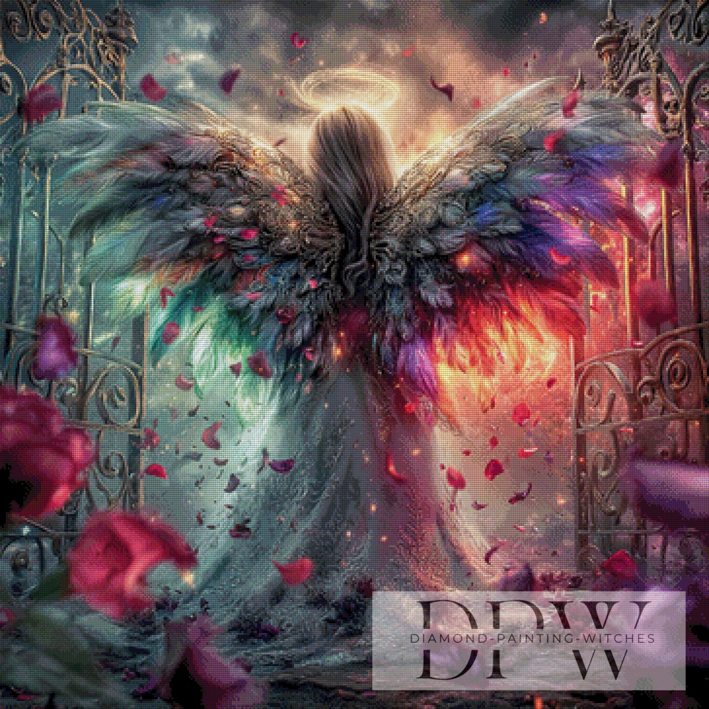 Die Wächterin vom Lichttor by ellufija 90x90cm mit 270 Farben DPW-3938