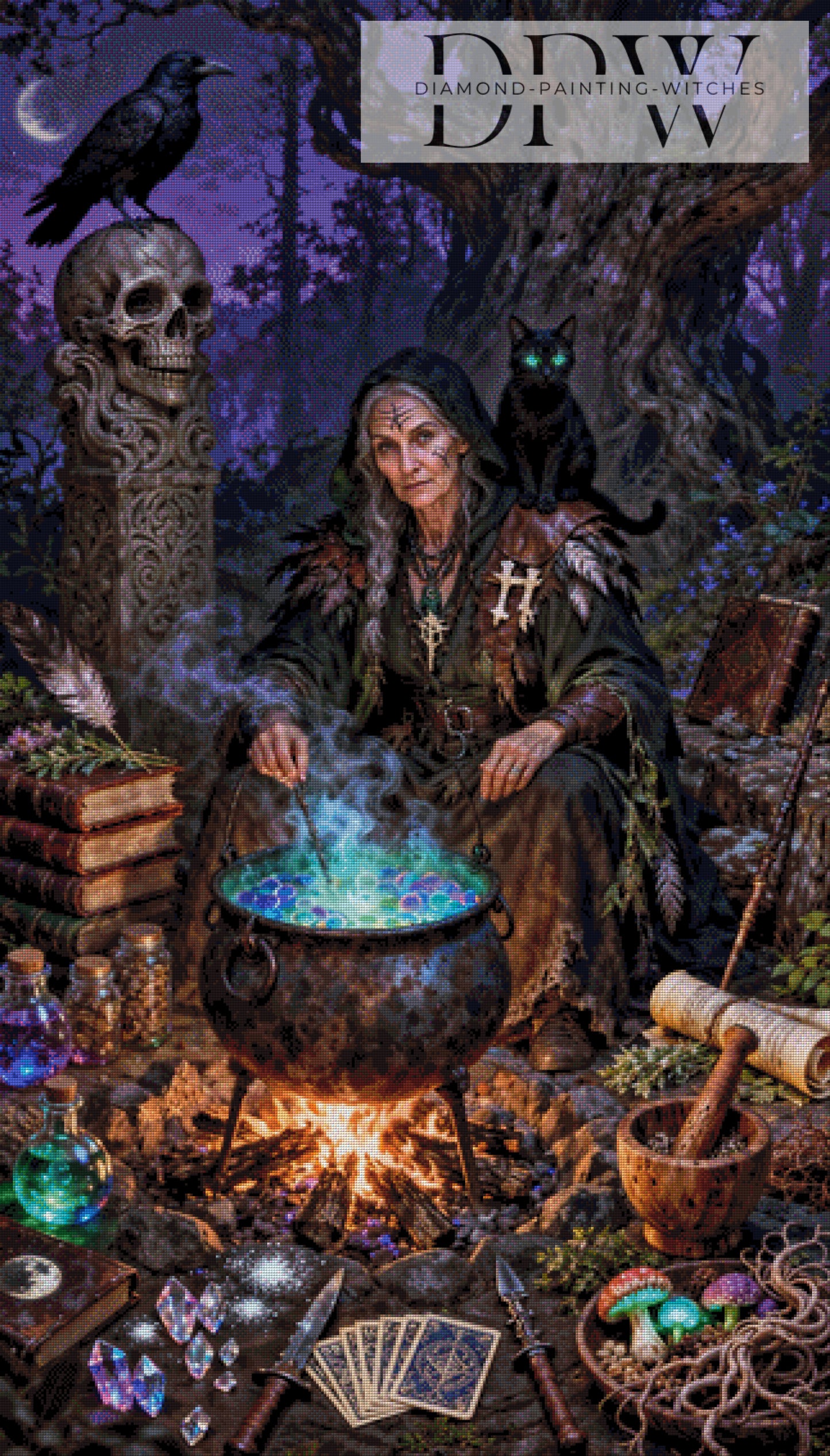 Hexen Ritual by Pixxel Pics 80x140cm mit 300 Farben DPW-2940