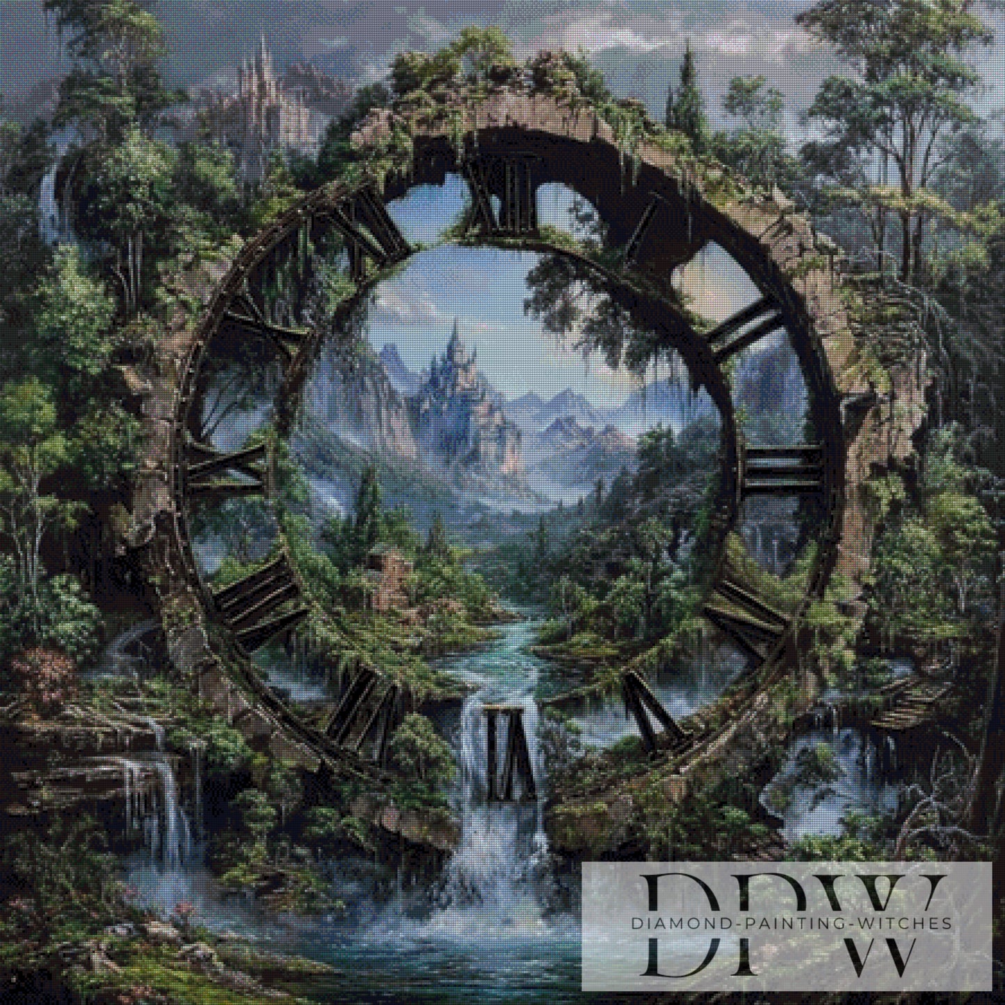 Clock Portal by Pixxel Pics 110x110cm mit 130 Farben DPW-2945