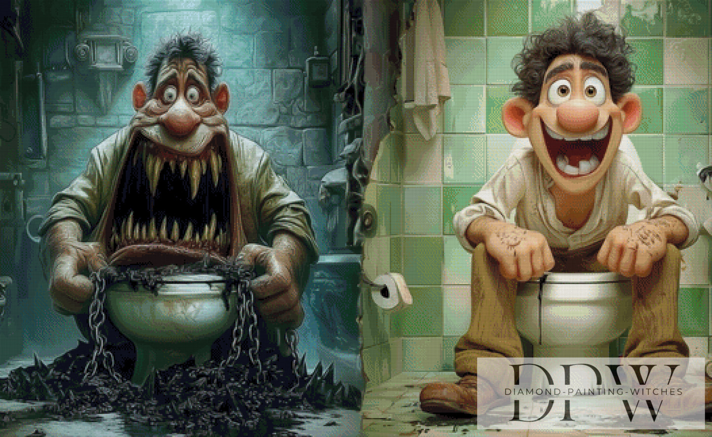 Setz Dich besser! by Pixxel Pics 130x80cm mit 190 Farben DPW-2953