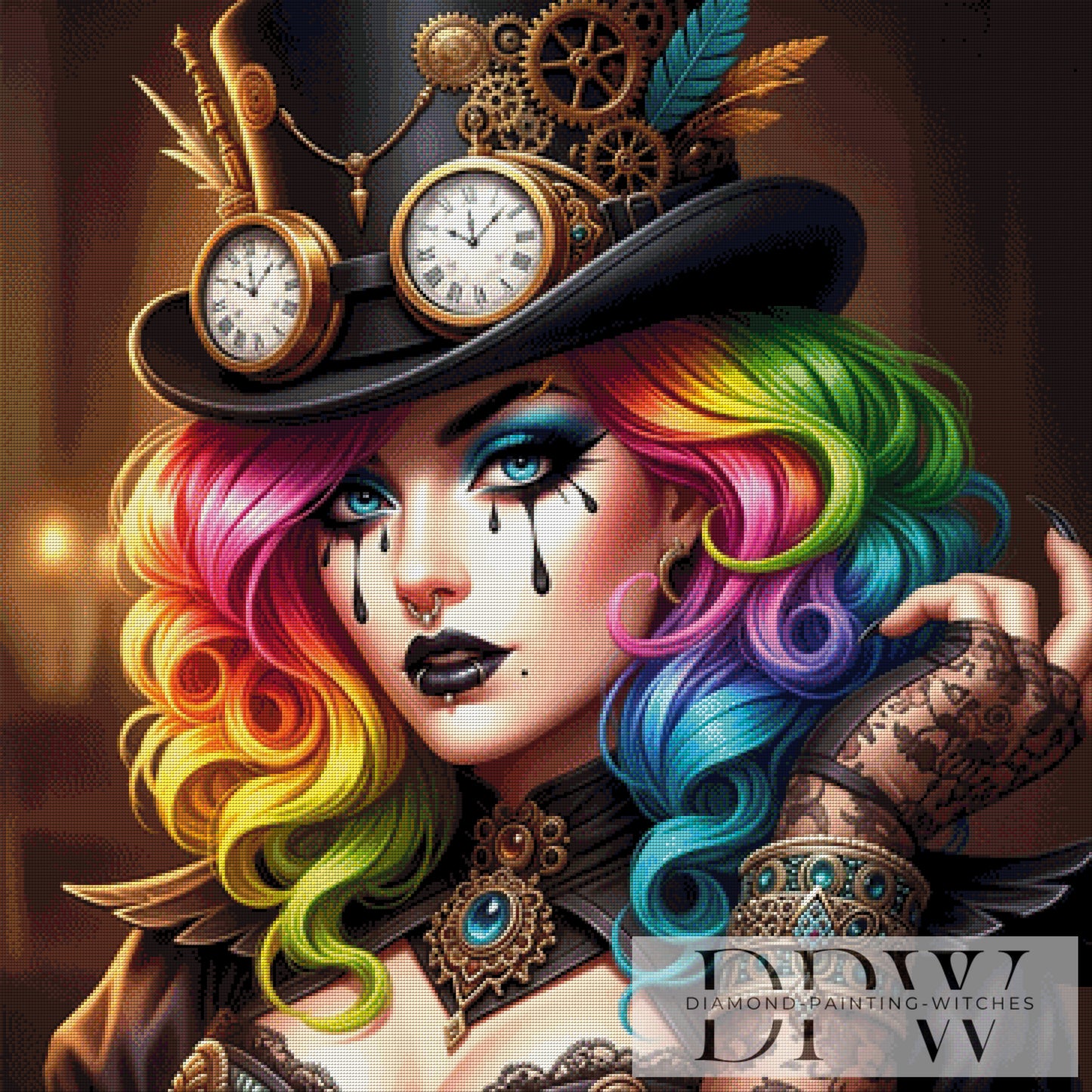 Lady of Steel by The Dark Unicorn 90x90cm mit 350 Farben DPW-2964