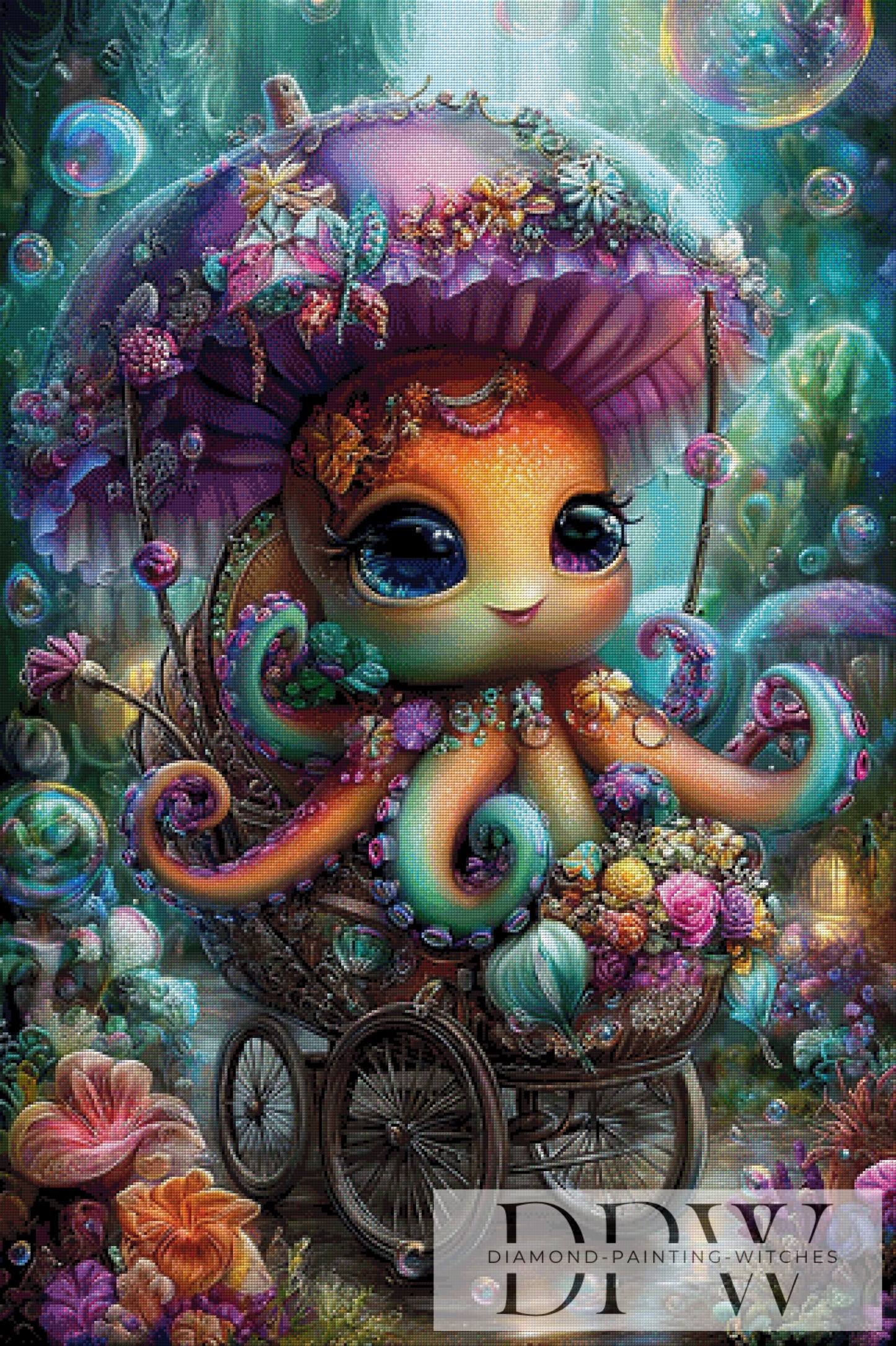 Baby Octopus by Catill 80x120cm mit 380 Farben DPW-2968