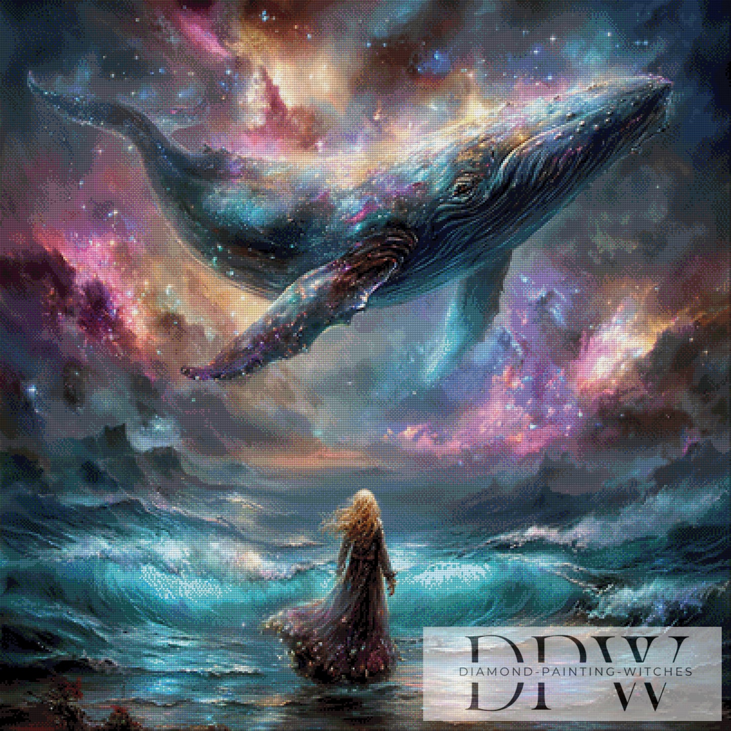 Whale Dream by Catill 100x100cm mit 260 Farben DPW-2976