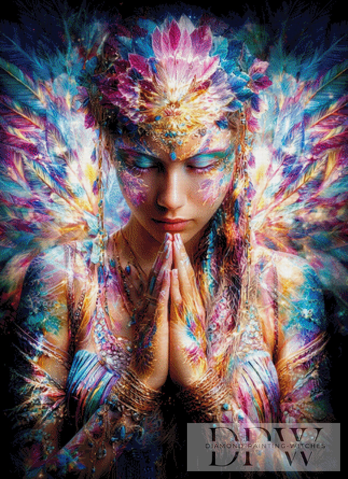Pray by Morrigan 80x110cm mit 360 Farben DPW-3000