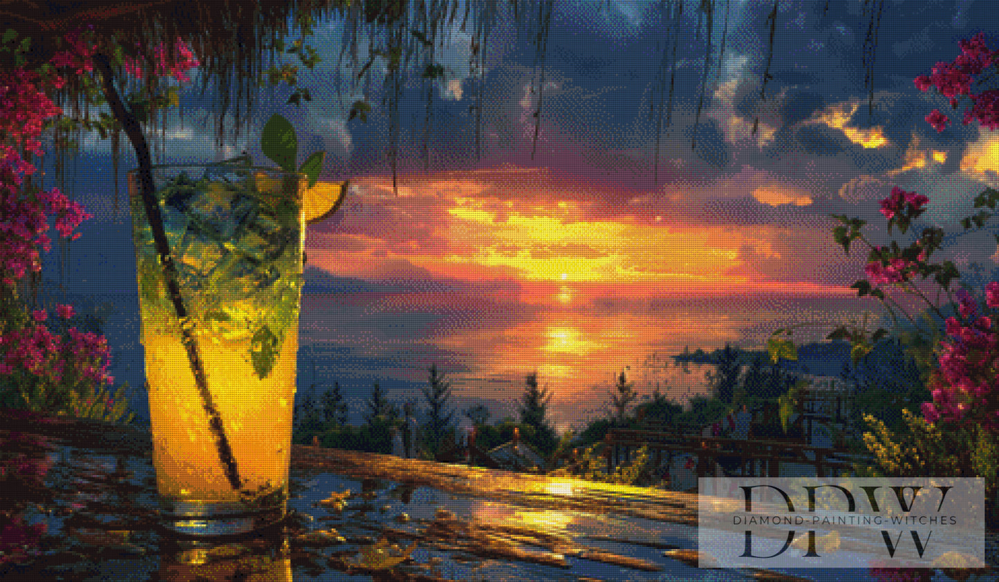 Sonnenuntergang by Sunshine, 120x70cm mit 200 Farben DPW-3041