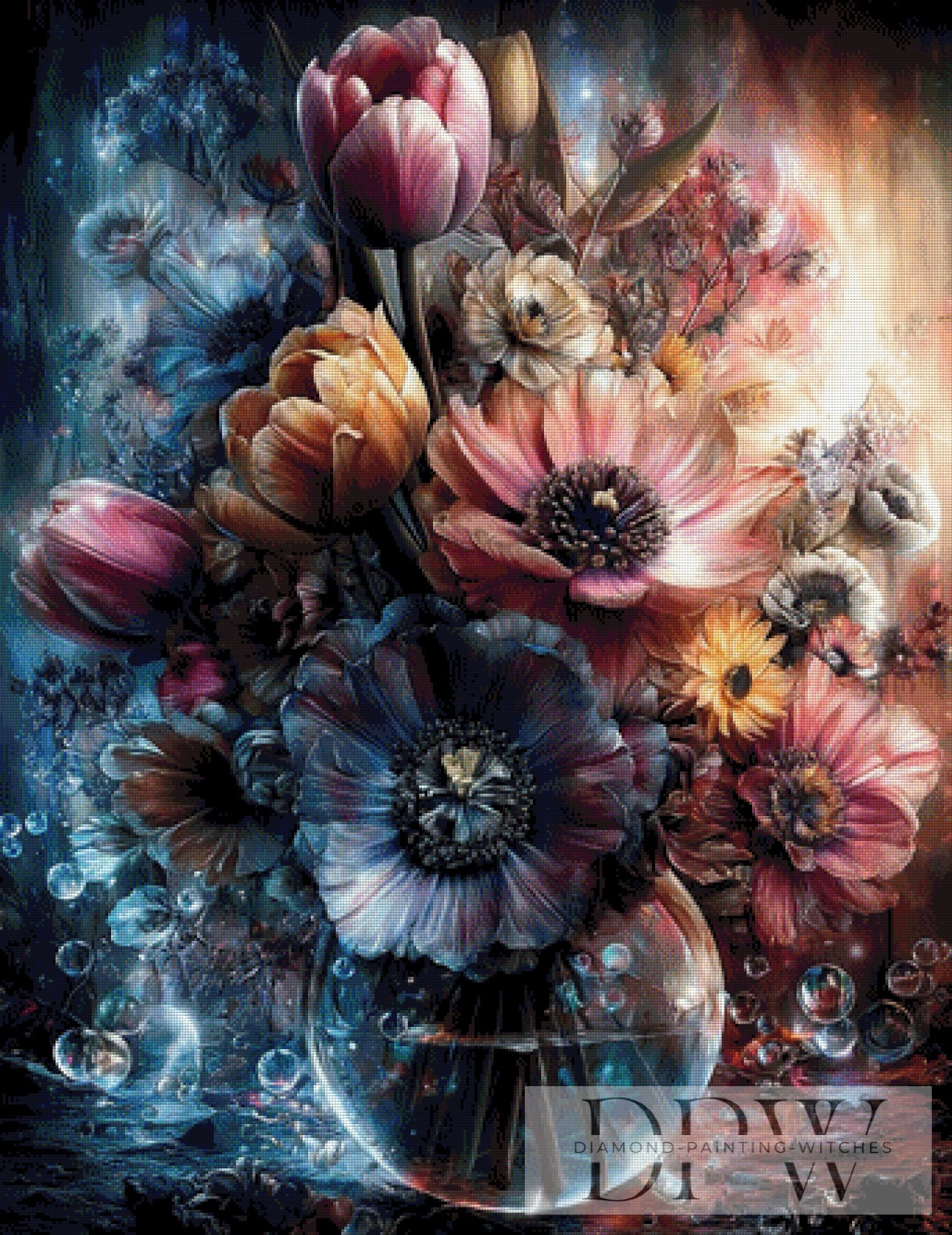 Flower Power by Sunshine, 85x110cm mit 250 Farben DPW-3045