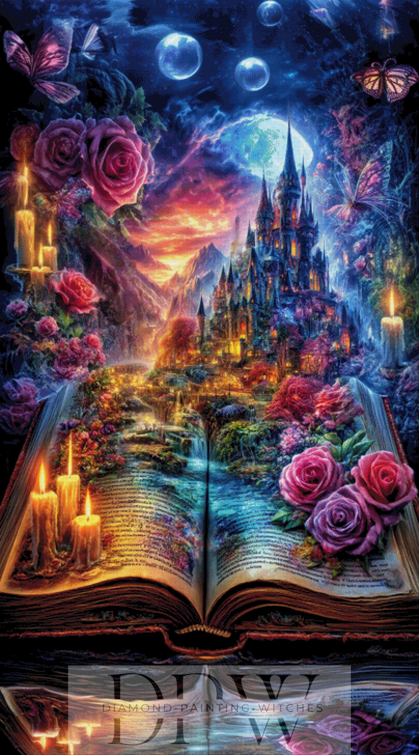 Fairytale Book III by Morrigan 100x180cm mit 400 Farben DPW-3062