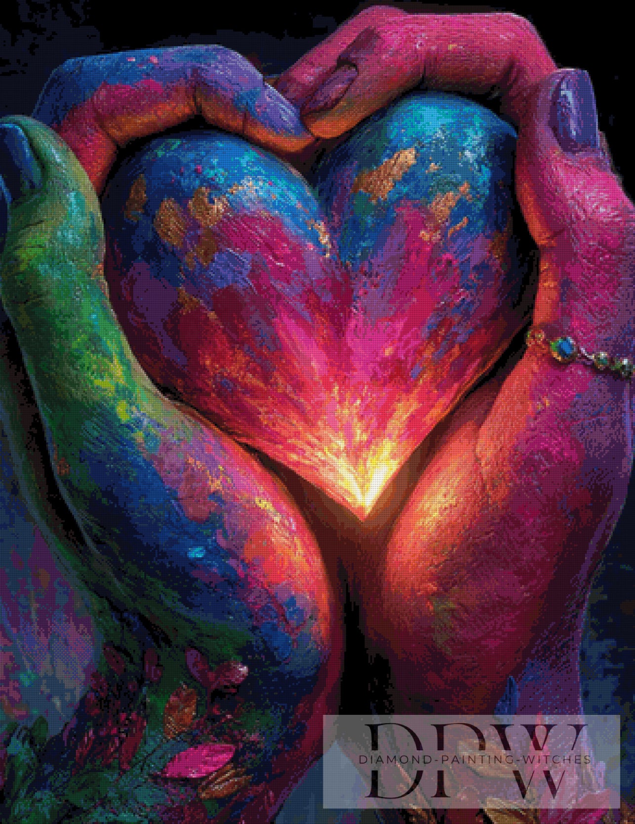 Give you my Heart by Morrigan 85x110cm mit 260 Farben DPW-3084