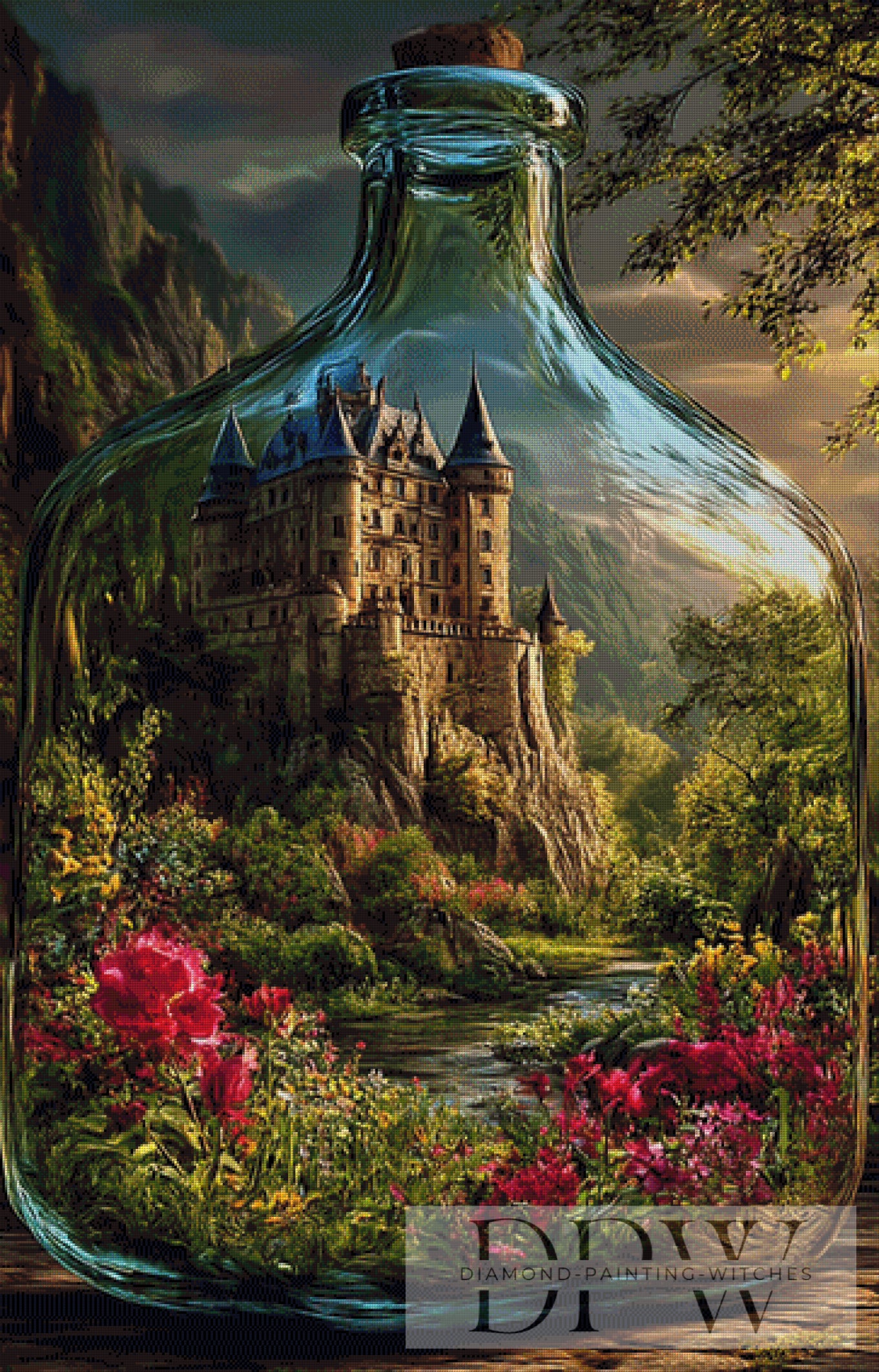 Castle in a Bottle by Morrigan 90x140cm mit 290 Farben DPW-3089