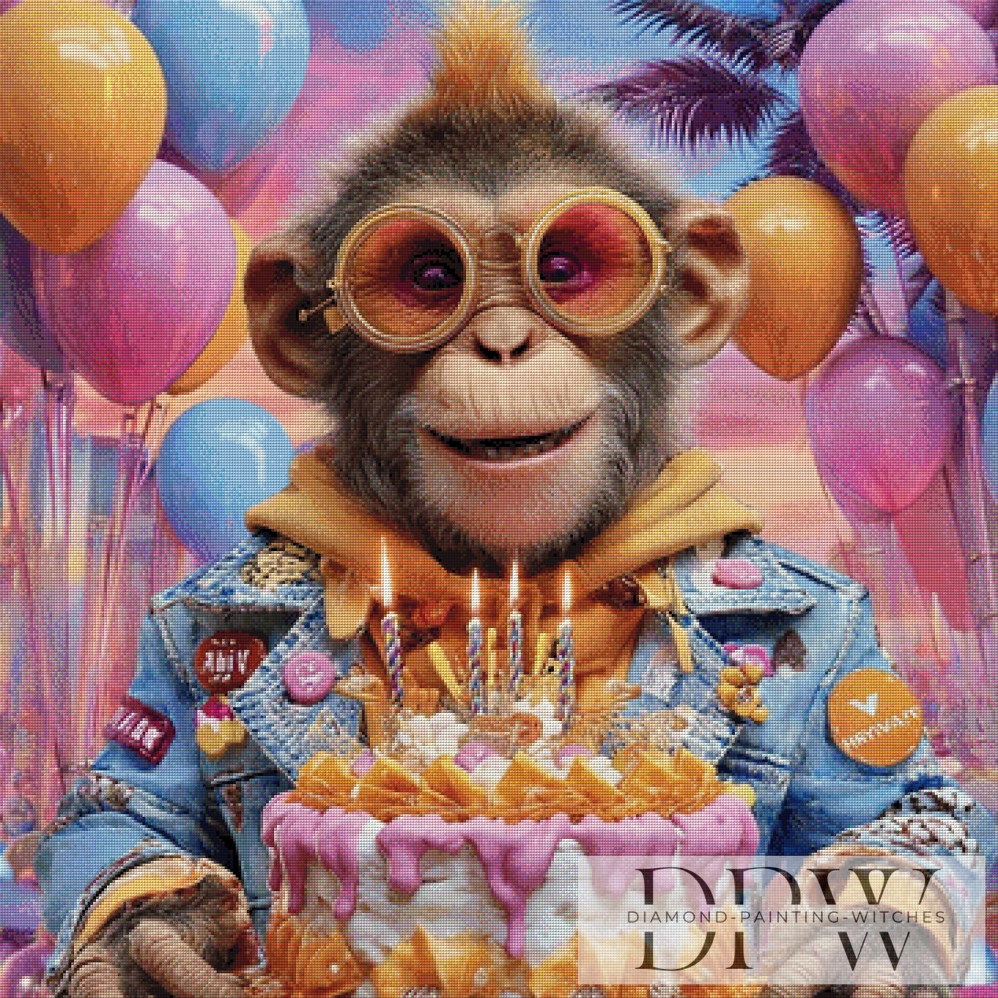 Happy Birthday by Luna 90x90cm mit 280 Farben DPW-3097