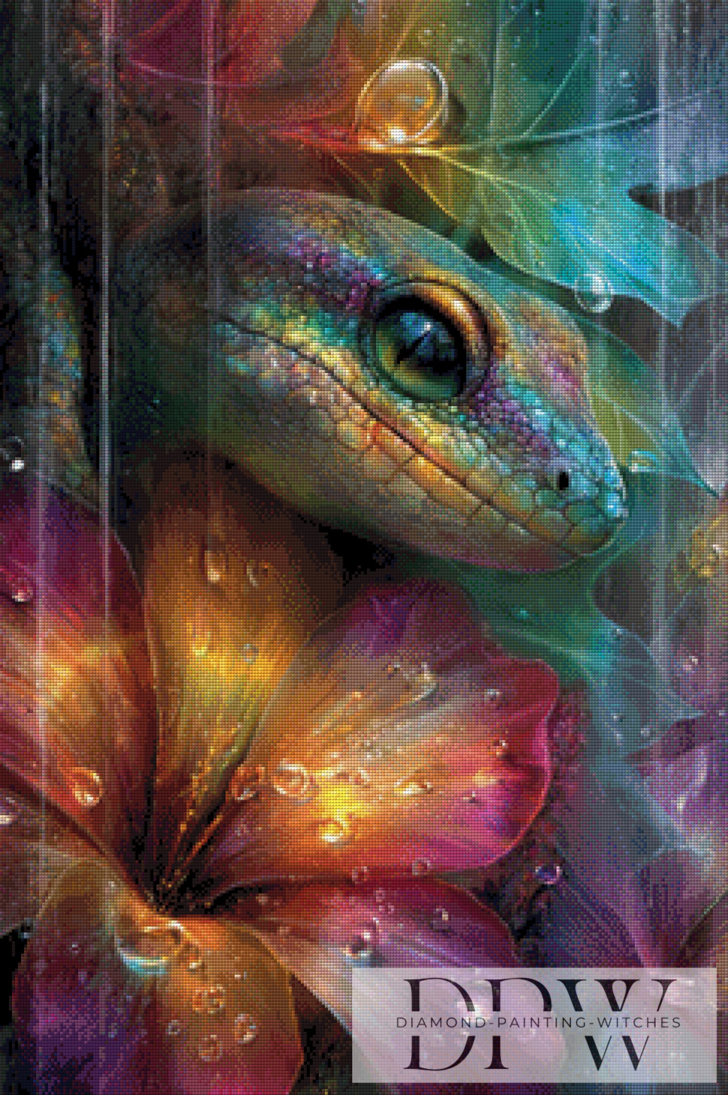 Farbschlange by Elly_A.I  60x90cm mit 280 Farben DPW-3109