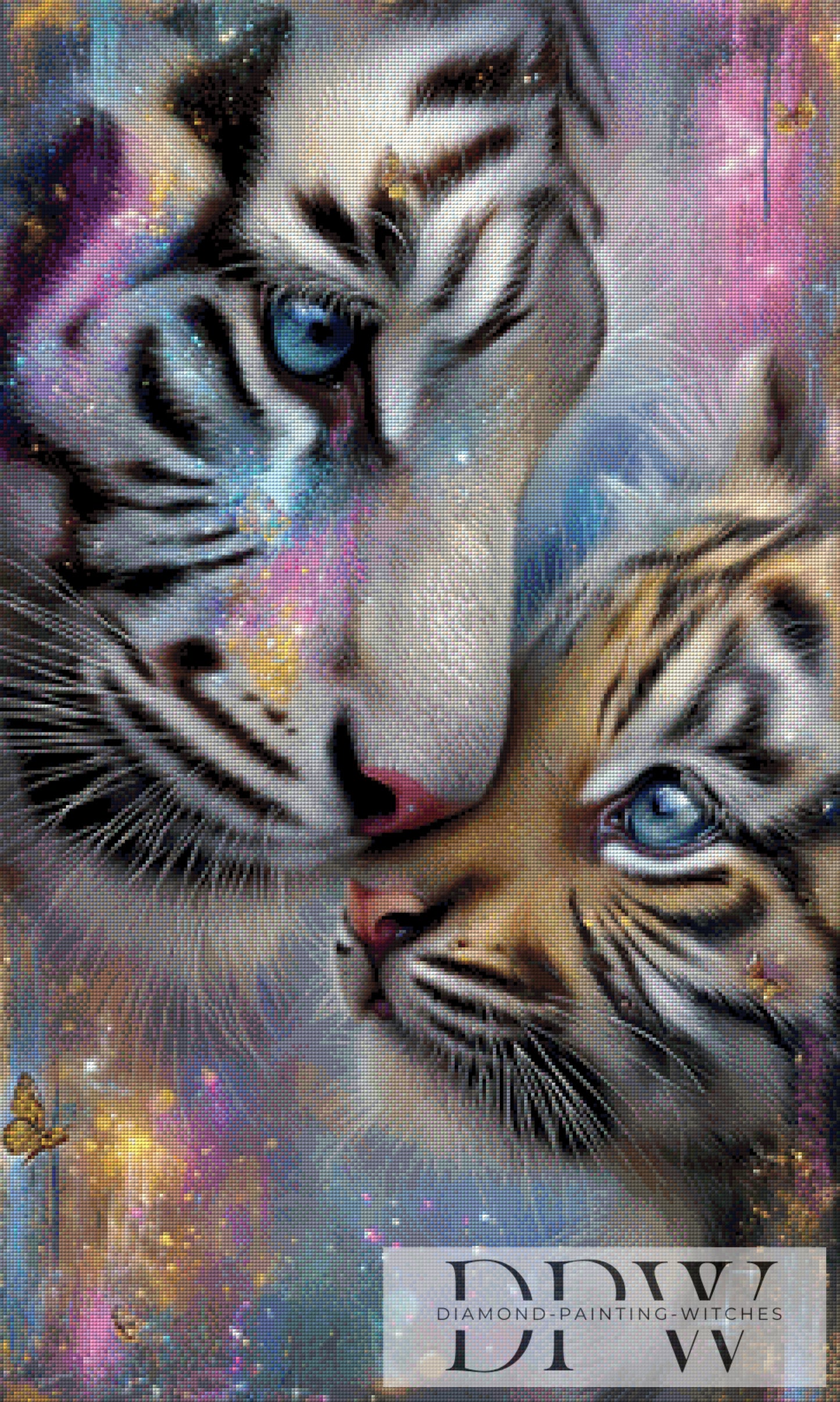 Schmusetiger by Elly_A.I  60x100cm mit 200 Farben DPW-3119