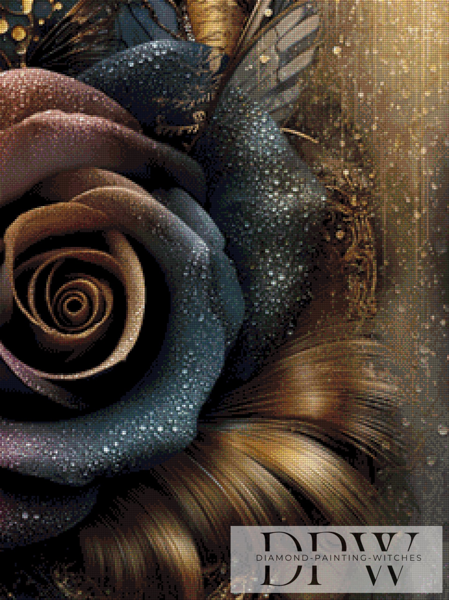 Goldige Rose by Elly_A.I  60x80cm mit 130 Farben DPW-3120