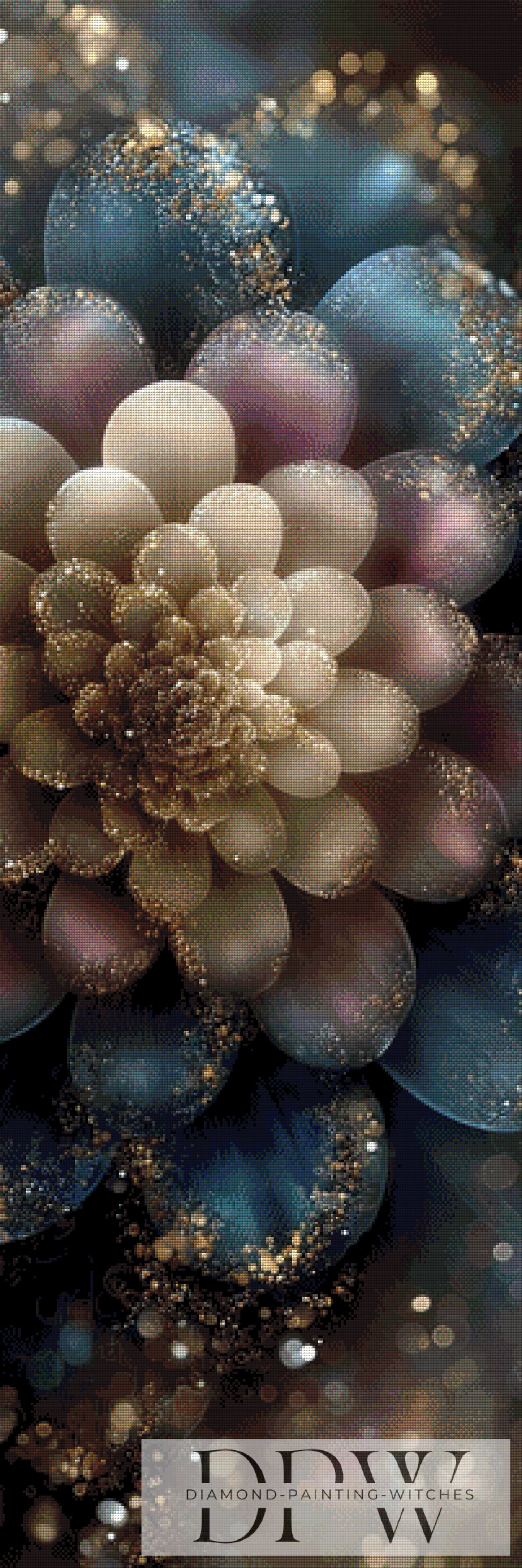 Funkelblüte by Elly_A.I  50x150cm mit 150 Farben DPW-3121