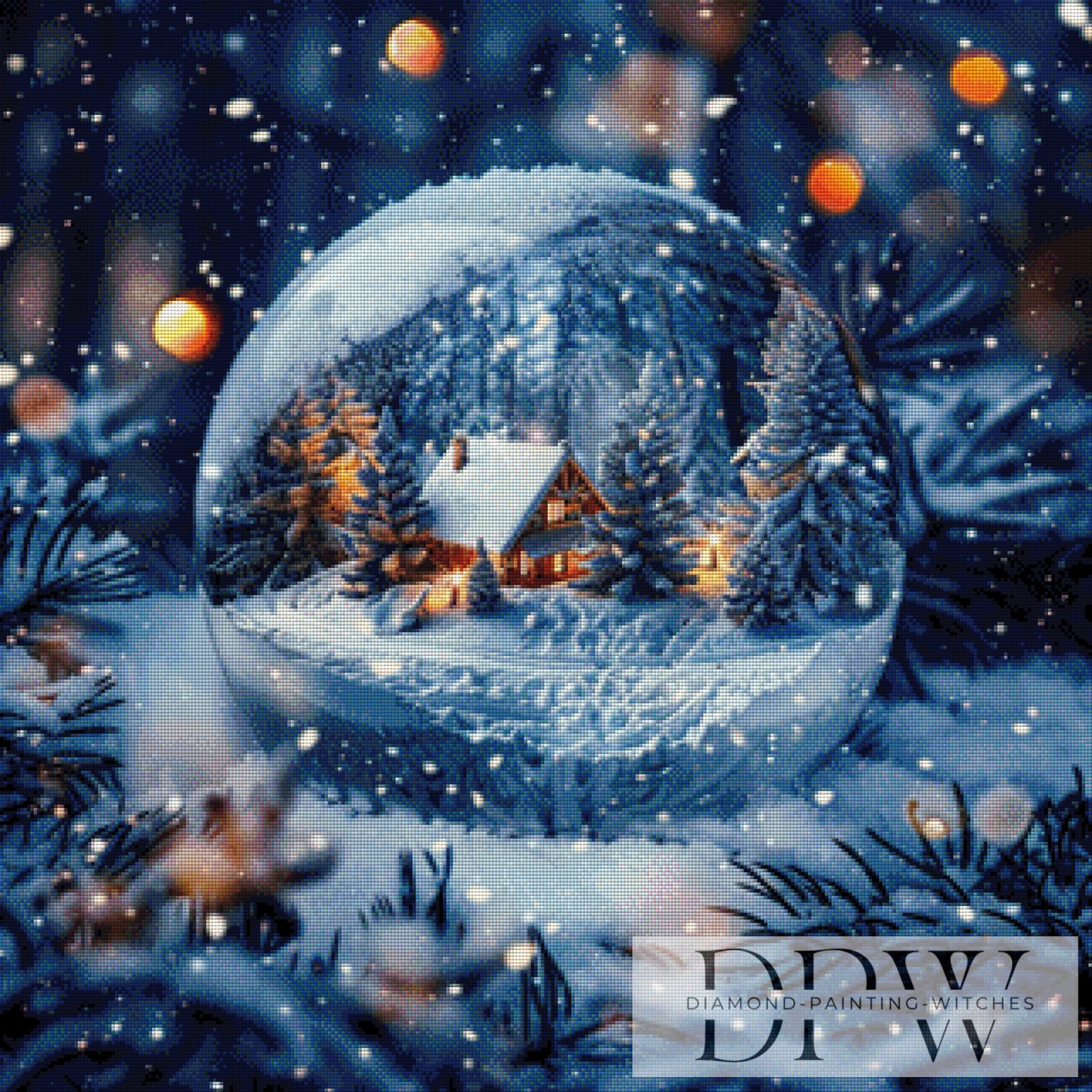 Schneekugel by theA.art 80x80cm mit 190 Farben DPW-3128