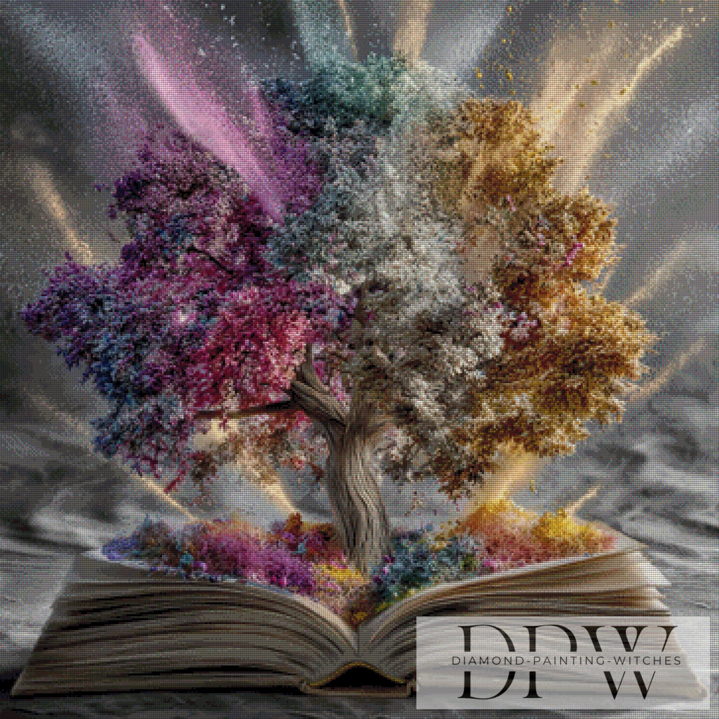 Der Baum des Wissens by theA.art 90x90cm mit 200 Farben DPW-3130