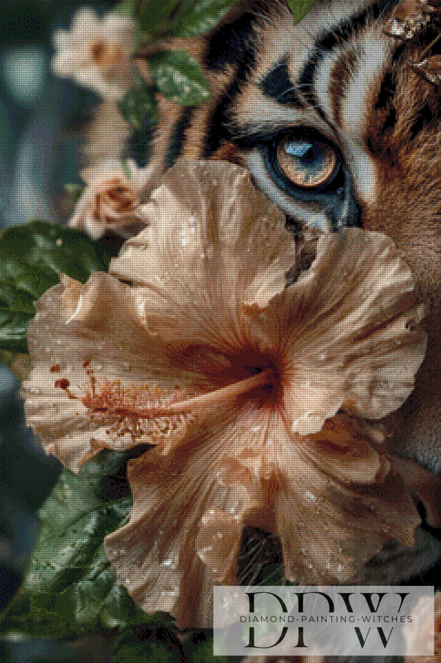 Hibiskustiger by theA.art 60x90cm mit 150 Farben DPW-3132