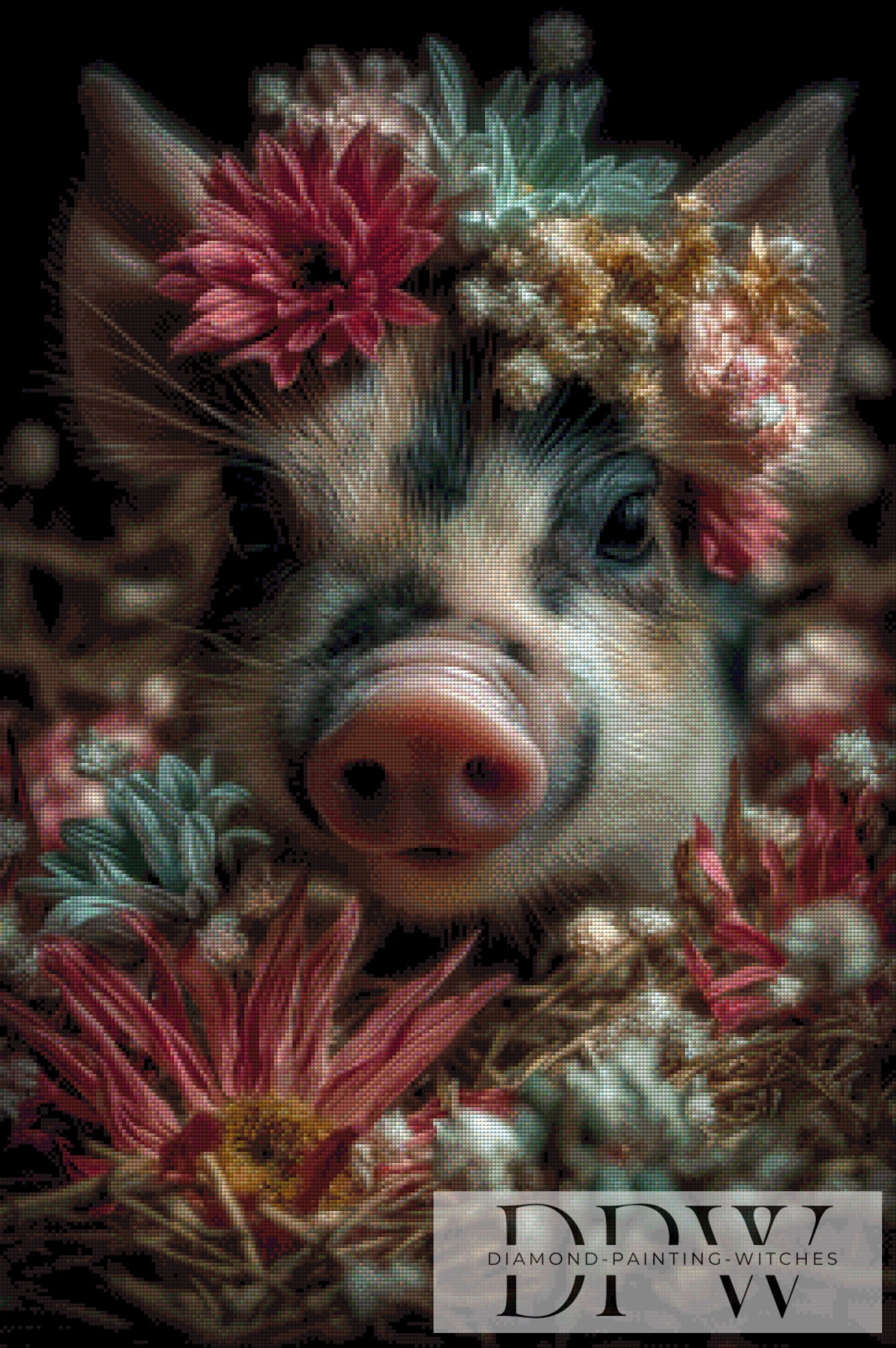 Das kleine Schweinchen by theA.art 60x90cm mit 160 Farben DPW-3137