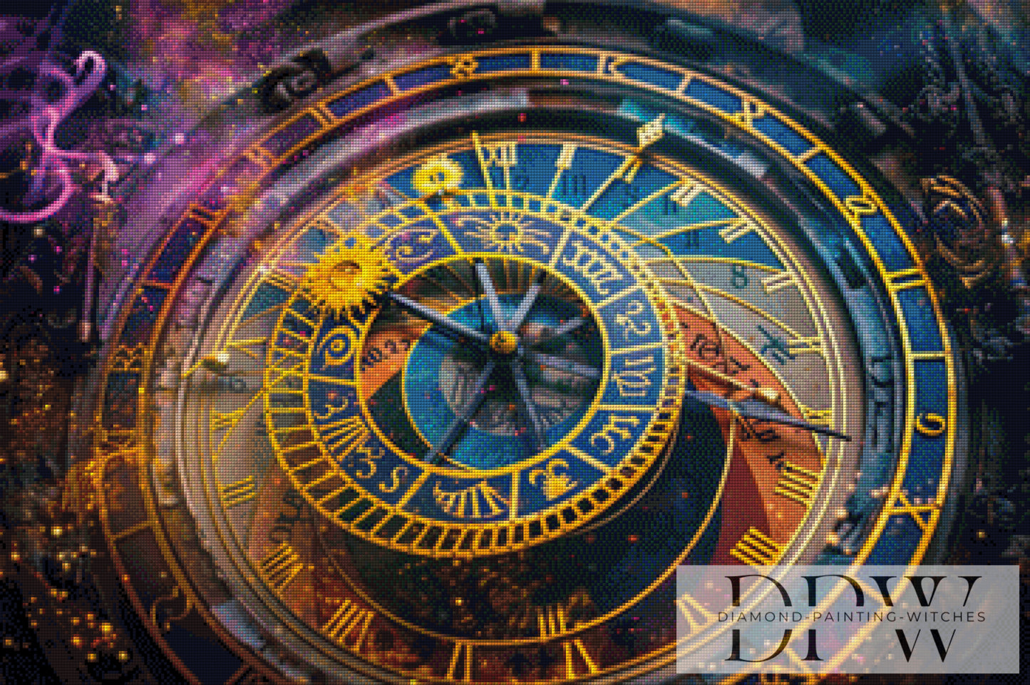 Astro Clock by theA.art 90x60cm mit 270 Farben DPW-3152