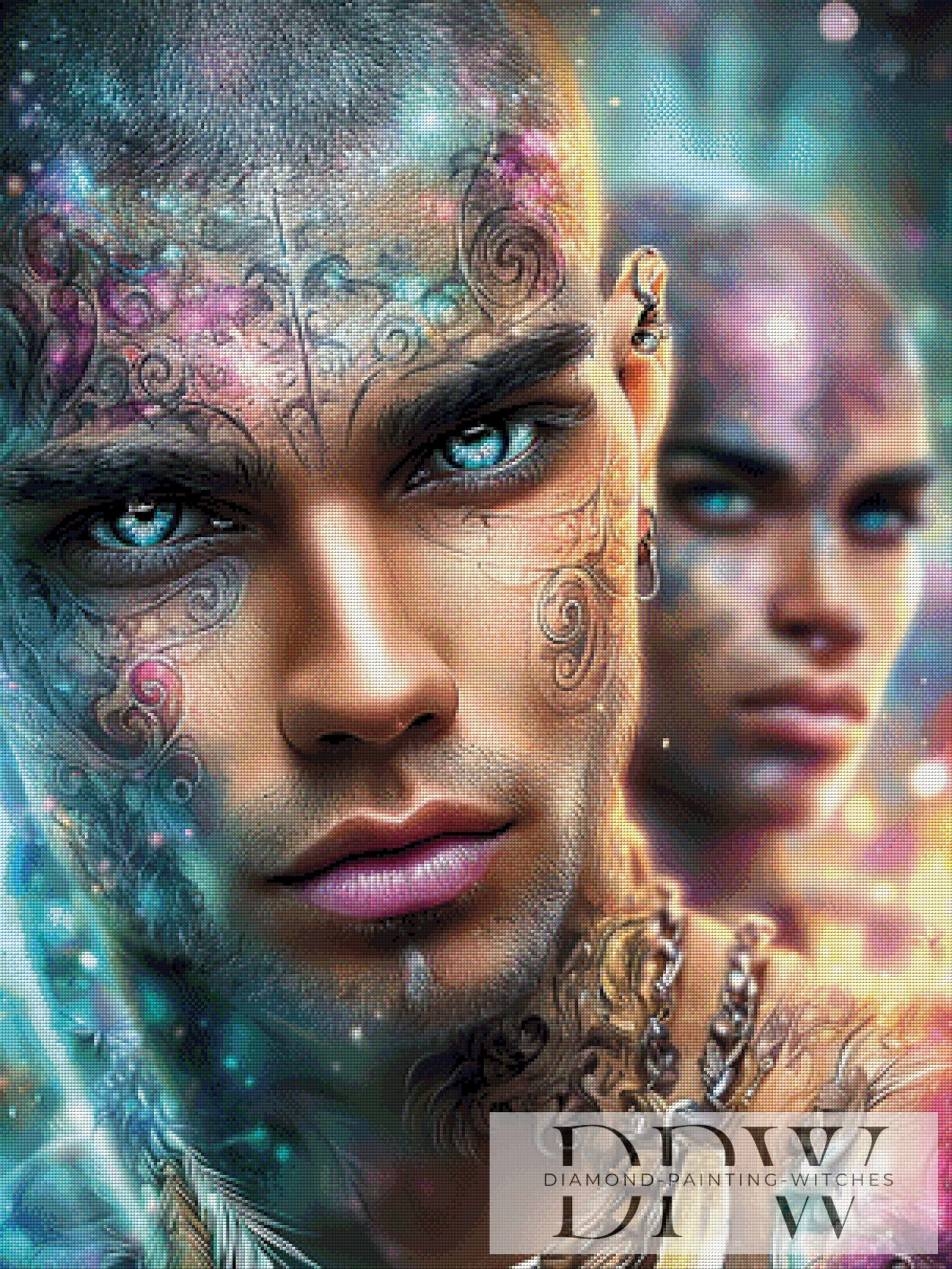 Galaxy Bros by Elly_A.I. 75x100cm mit 280 Farben DPW-3163