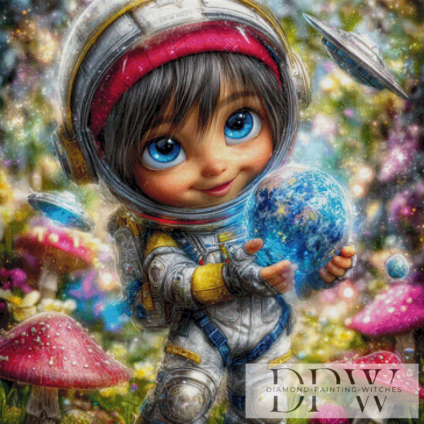 Kleiner Astronaut by CreatiVart 90x90cm mit 390 Farben DPW-3173