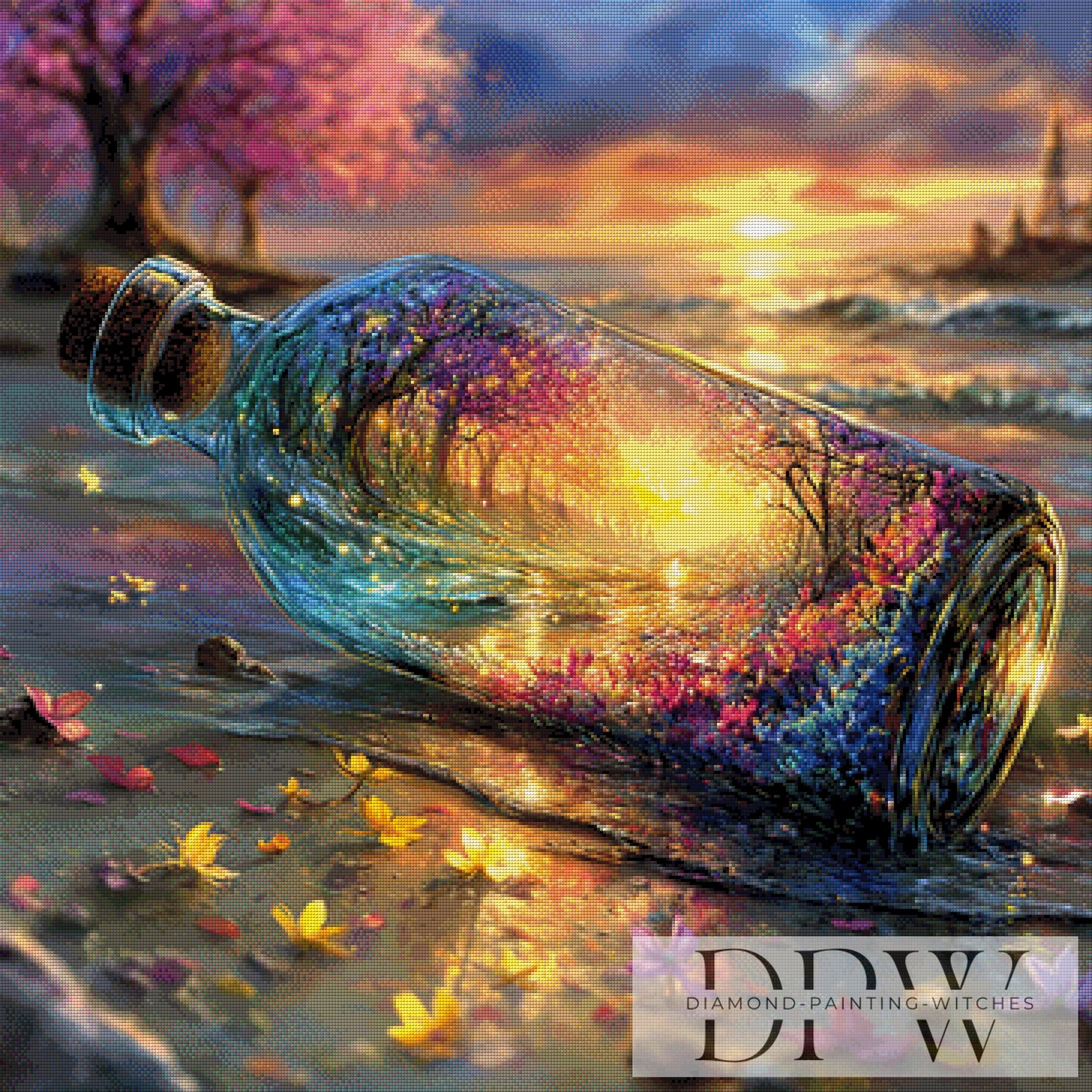 Message in a Bottle by CreatiVart 90x90cm mit 310 Farben DPW-3176
