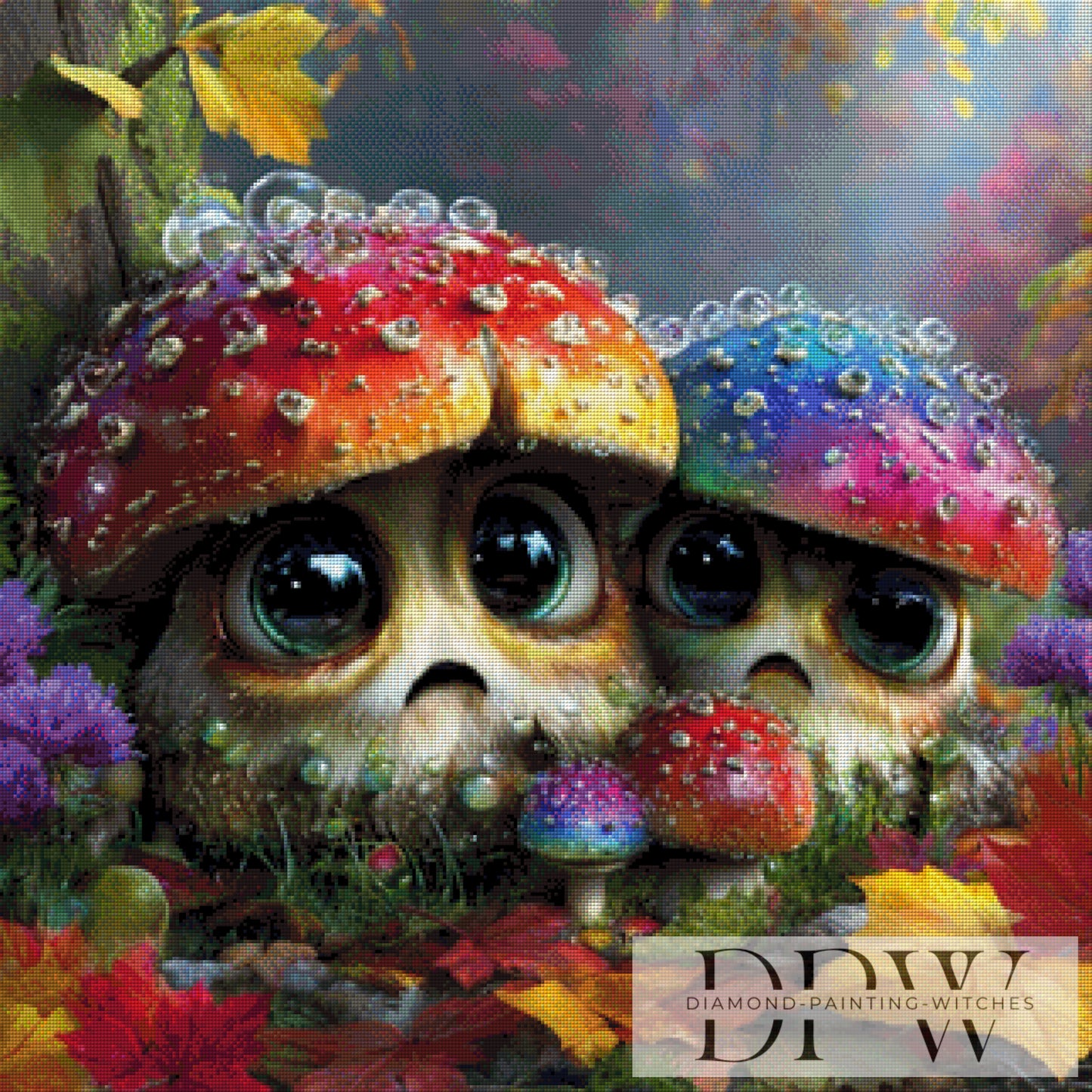 Pilzfreundschaft by QN 80x80cm mit 350 Farben DPW-3186