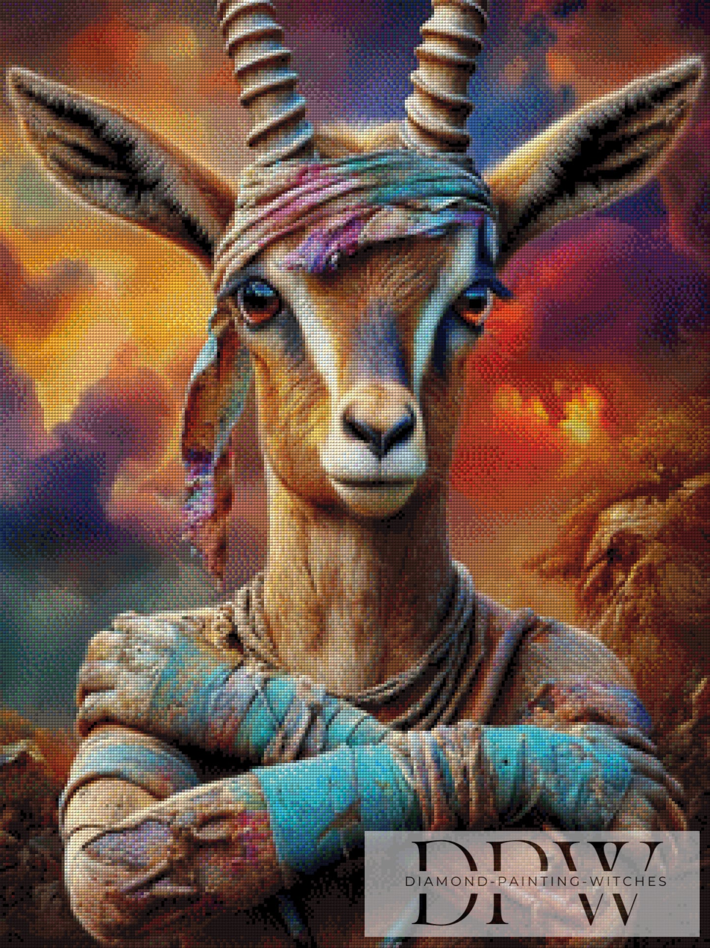 Kampfziege by QN 60x80cm mit 240 Farben DPW-3193