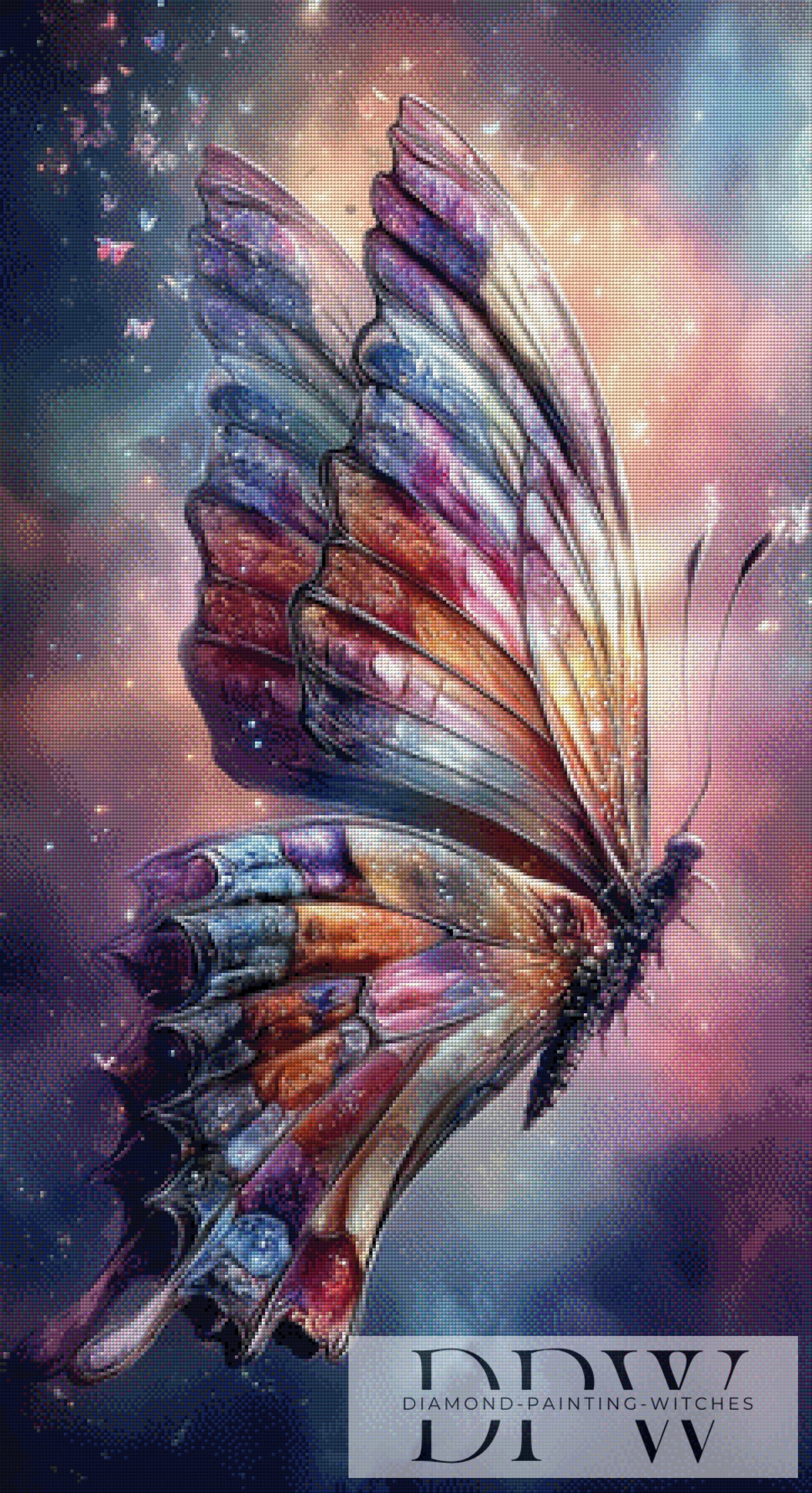 Farbenfroher Falter by ellufija 60x110cm mit 230 Farben DPW-3195