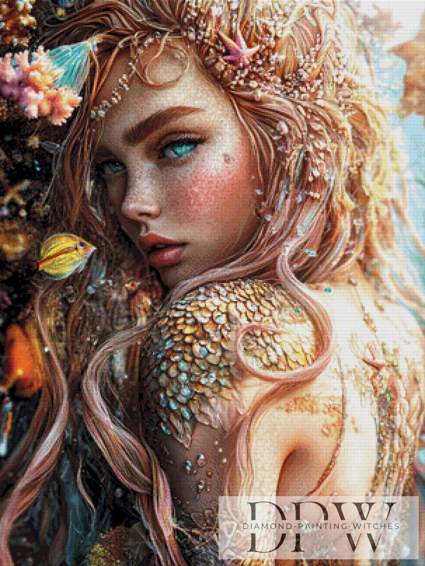 Meerjungfrau by Lisa Morgan 75x100cm mit 280 Farben DPW-3245