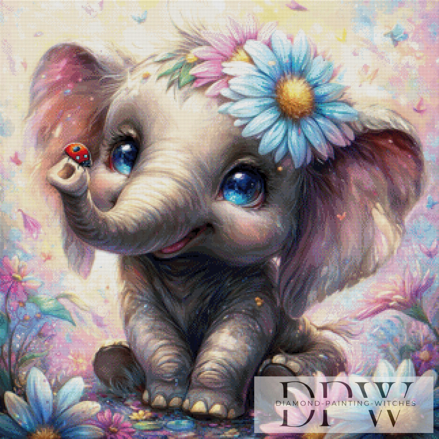 Glücksbringer by Sweet_Loco_AI 80x80cm mit 280 Farben DPW-3264