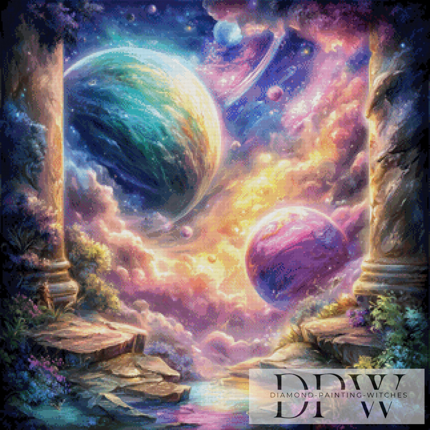 Säulen des Kosmos by Sweet_Loco_AI 80x80cm mit 270 Farben DPW-3265