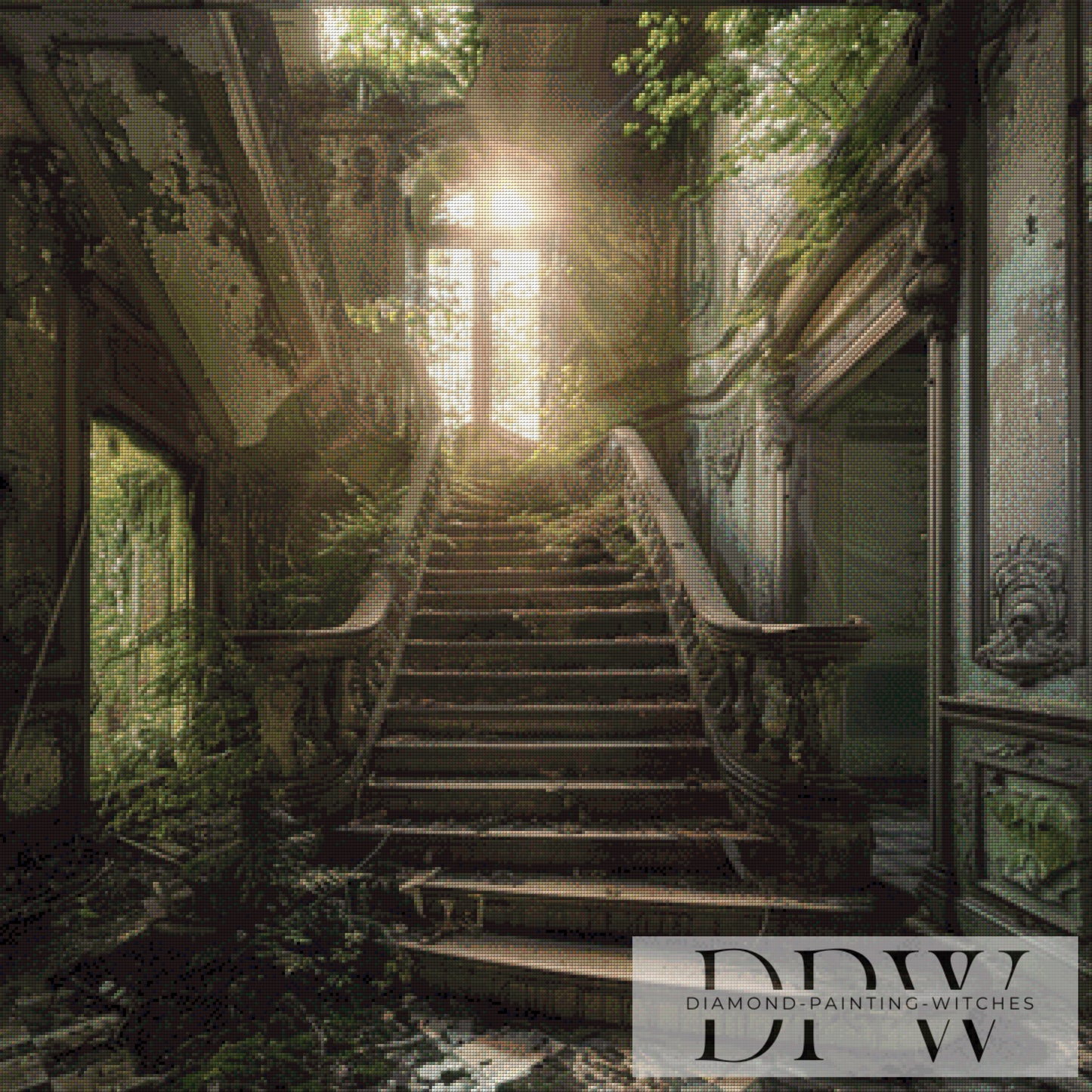 Die verlorene Treppe by ellufija 90x90cm mit 100 Farben DPW-3280