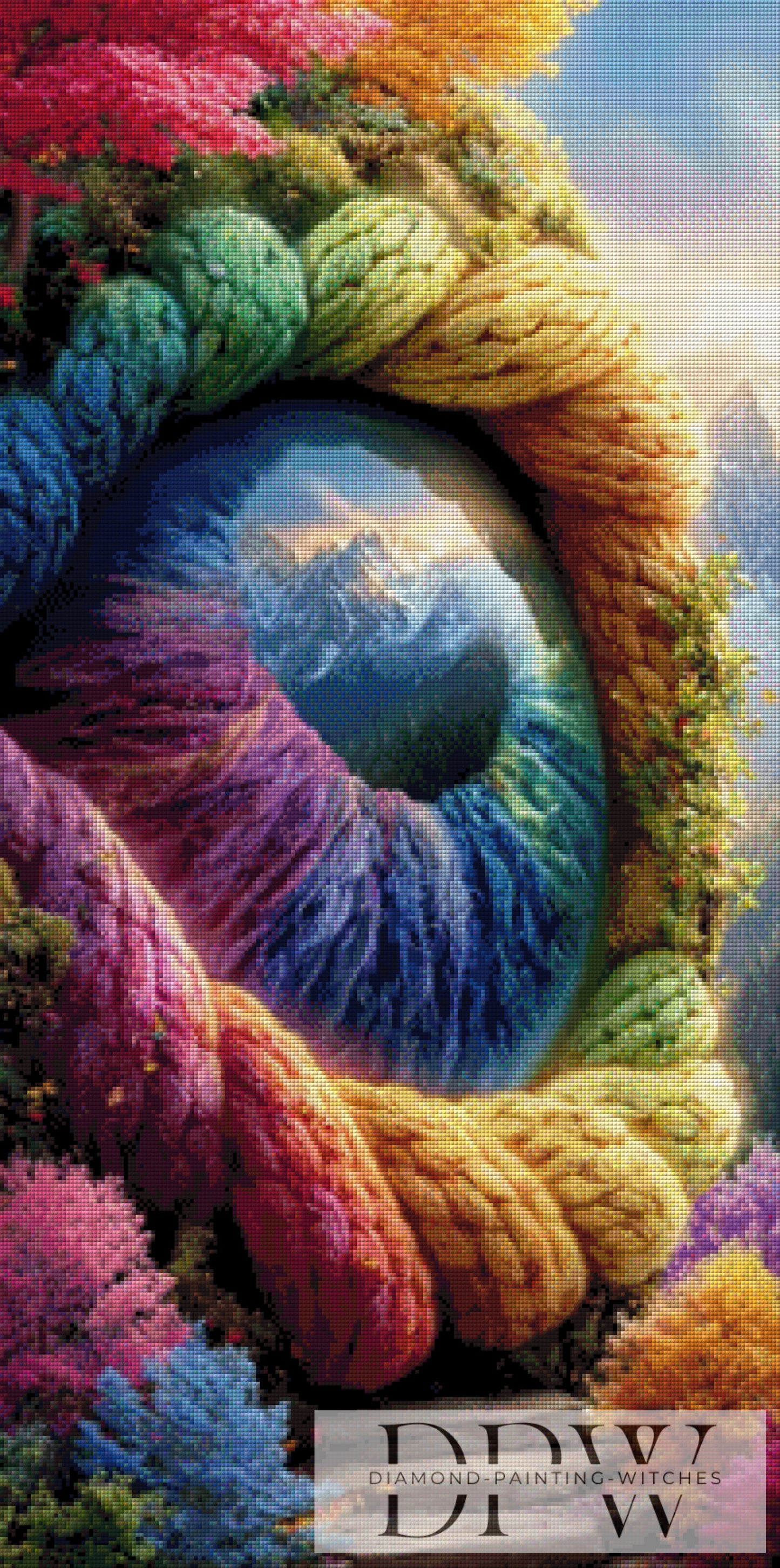 Wollauge by QN 50x100cm mit 350 Farben DPW-3303