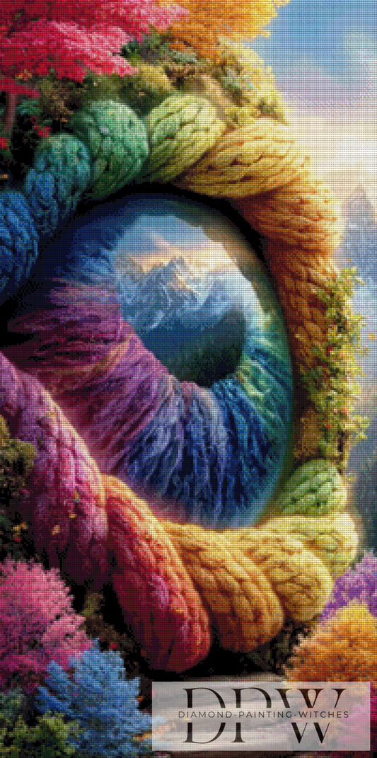 Wollauge by QN 50x100cm mit 350 Farben DPW-3303