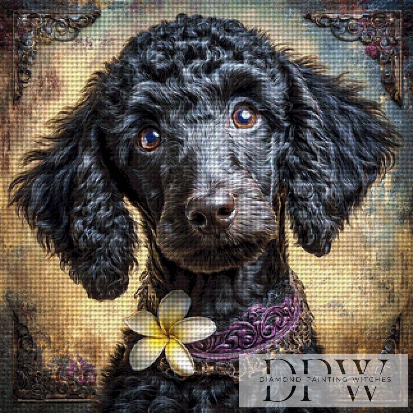 Frangipudel III by CreatiVart 80x80cm mit 180 Farben DPW-3317