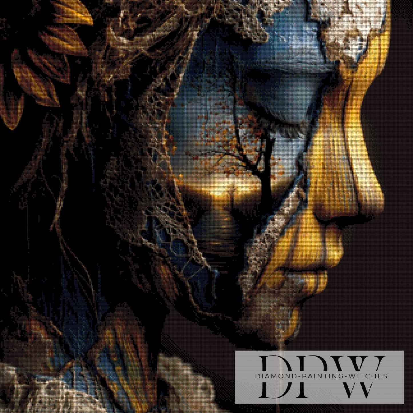 Seelenbaum by QN 80x80cm mit 145 Farben DPW-3327