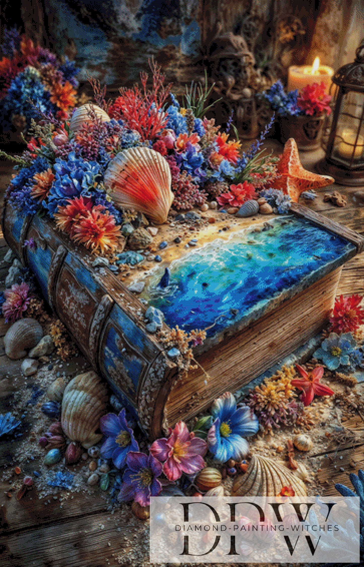 Geschichten der Ozeane by ellufija 90x140cm mit 400 Farben DPW-3377