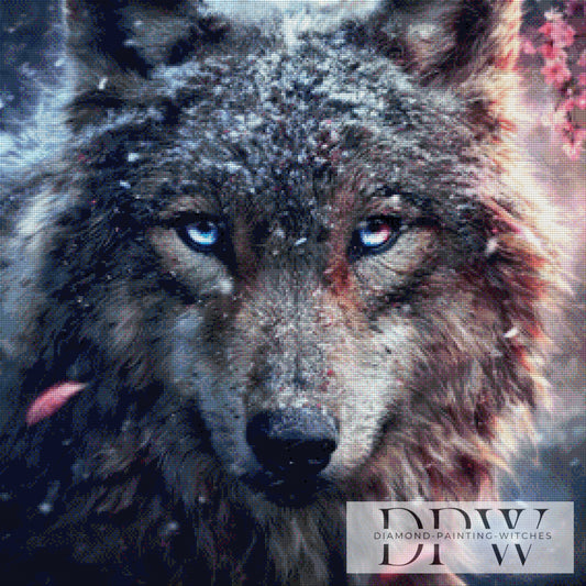 Wolfsblick by ellufija 70x70cm mit 150 Farben DPW-3381