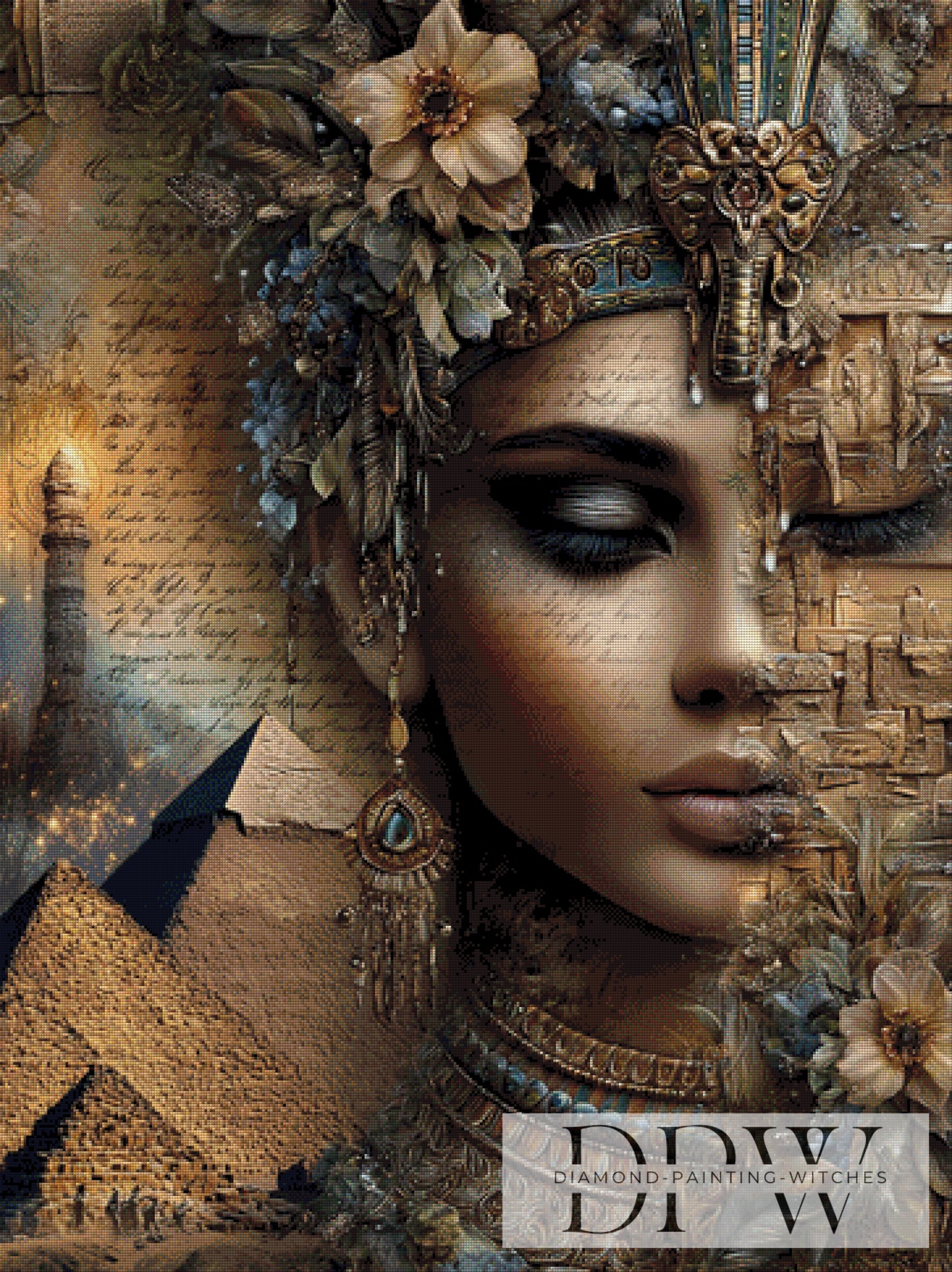 Vintage Ägypten by Elly_A.I  90x120cm mit 160 Farben DPW-3389