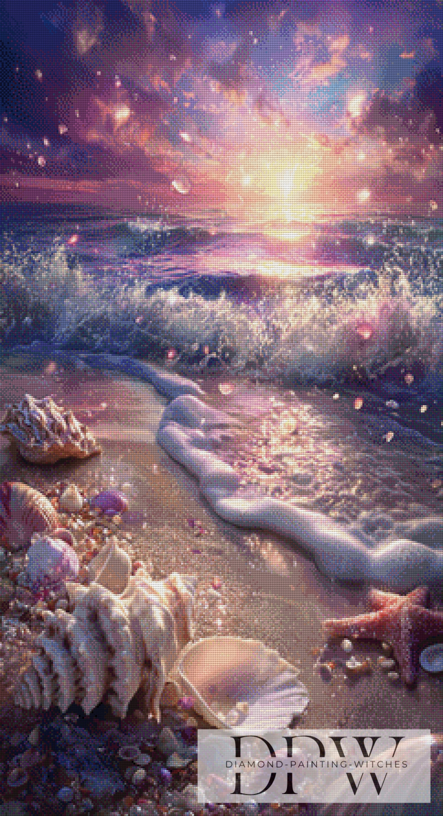 Am Strand by ellufija 60x110cm mit 175 Farben DPW-3400