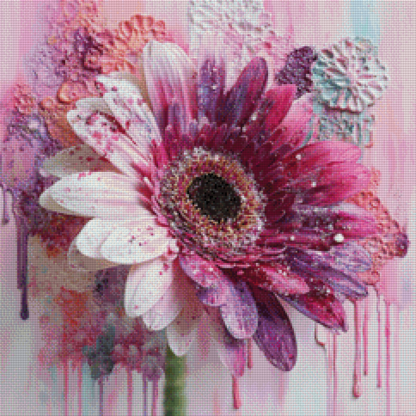 Gerbera by theA.art 60x60cm mit 180 Farben DPW-3407
