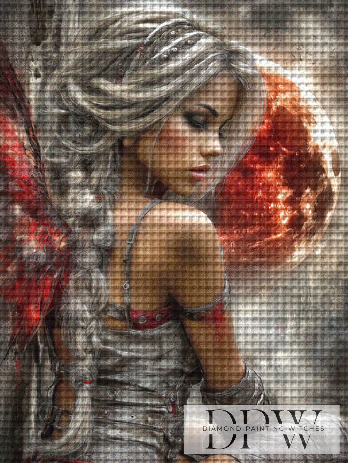 Moon Angel by Elly_A.I. 75x100cm mit 170 Farben DPW-3456