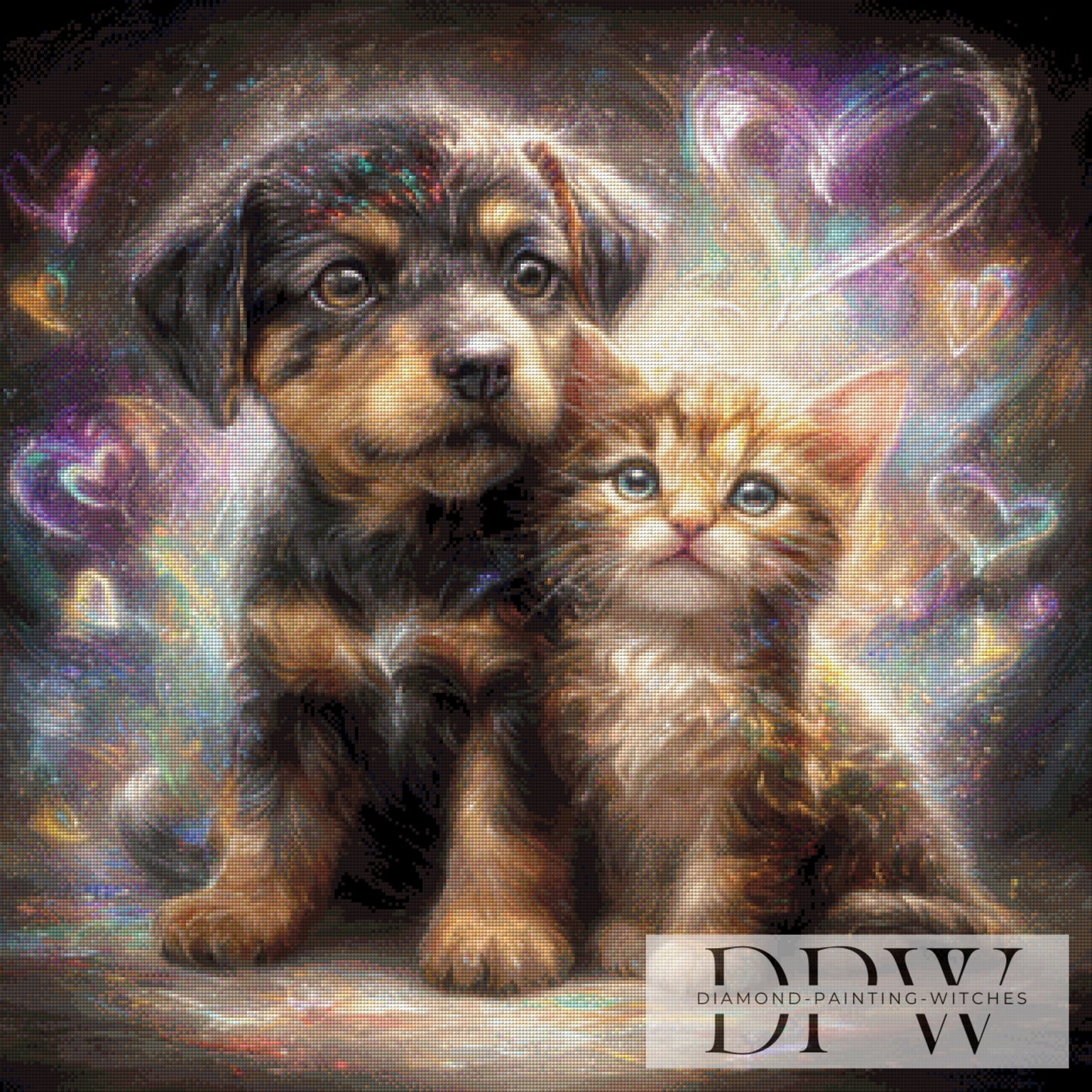 Milo & Sternchen by ellufija 80x80cm mit 210 Farben DPW-3461