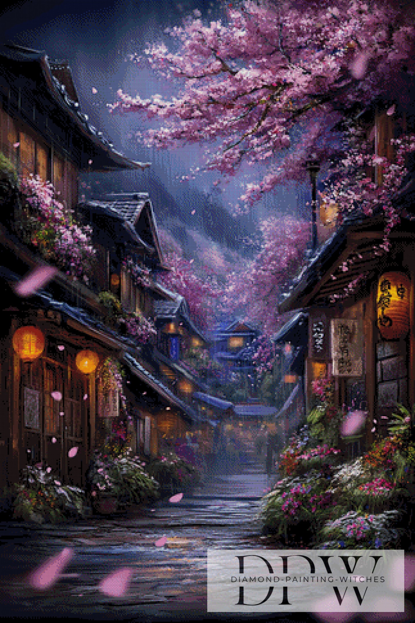 Vintage Japan by ellufija 80x120cm mit 220 Farben DPW-3465