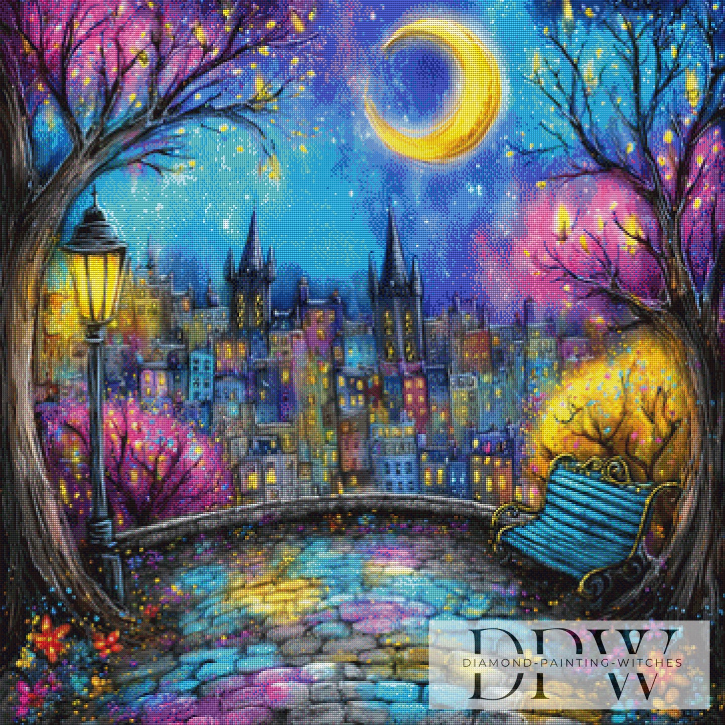 Mondscheinstadt by Casalla Vendetta 90x90cm mit 340 Farben DPW-3470