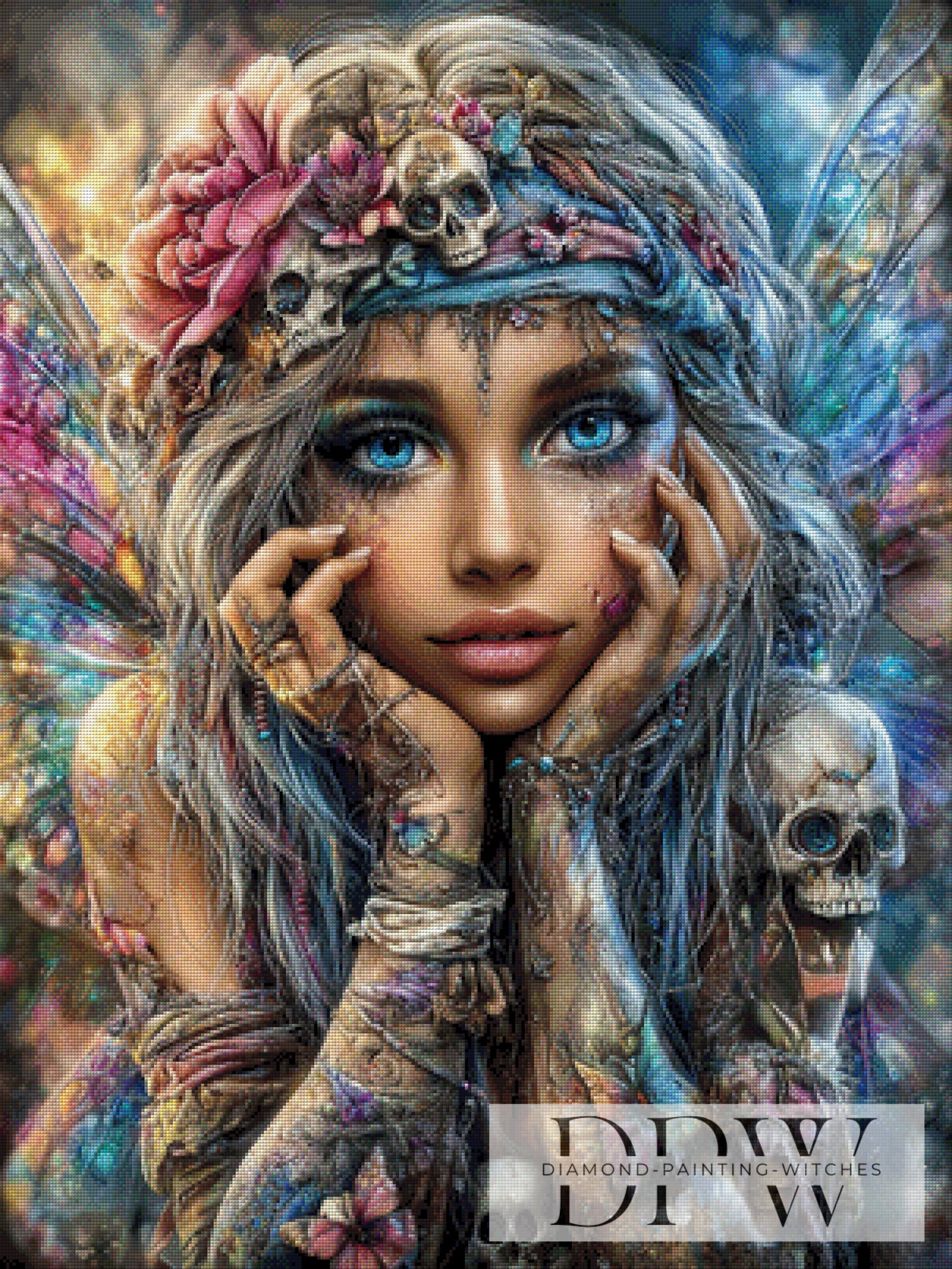 Wings and Skulls by Casalla Vendetta 75x100cm mit 300 Farben DPW-3502